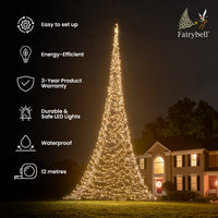 Fairybell | 12 meters | 4,000 LED lights | Warm white