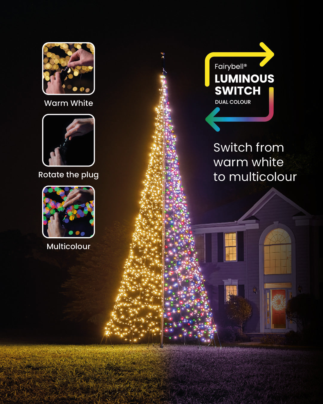 Fairybell Luminous Switch | 6 metres | 2,000 LED lights