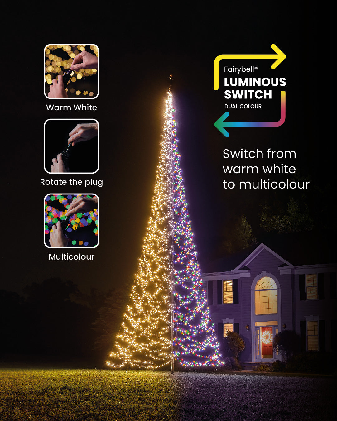 Fairybell Luminous Switch | 8 metres | 3,000 LED lights