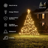 Fairybell | 2 metres | 300 LED lights | Including mast | Warm white